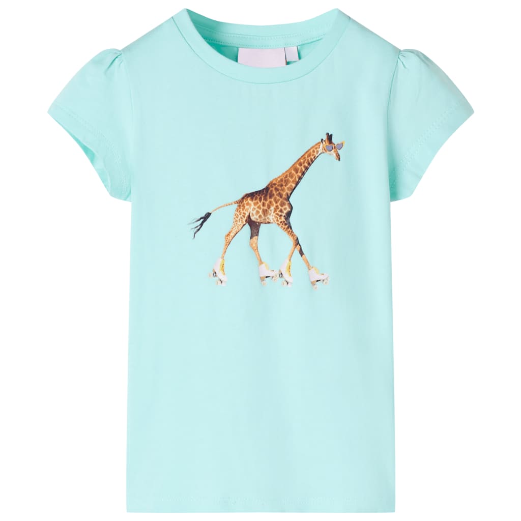 VidaXL Kindershirt 104 lichtzeeblauw