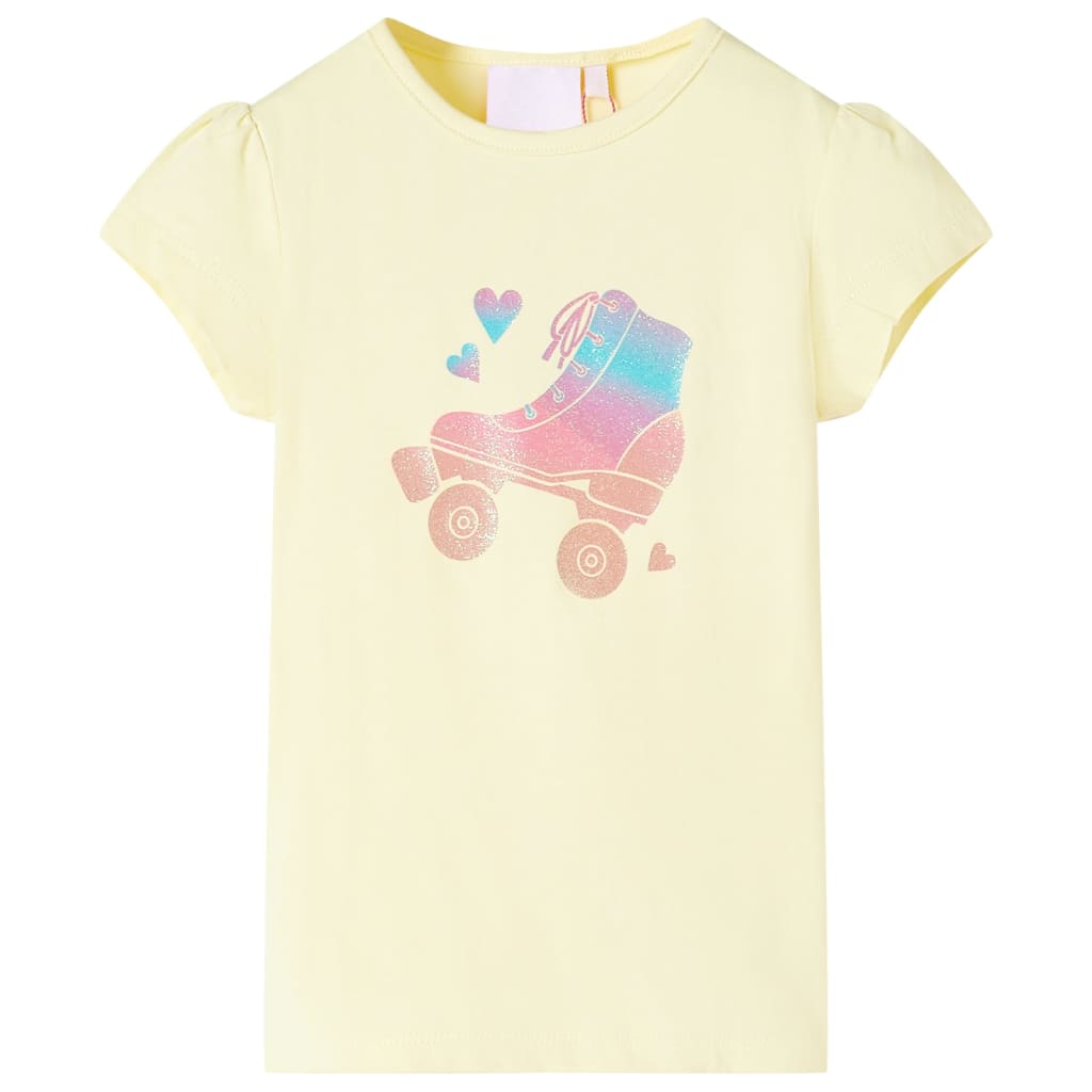 VidaXL Kindershirt 140 zachtgeel