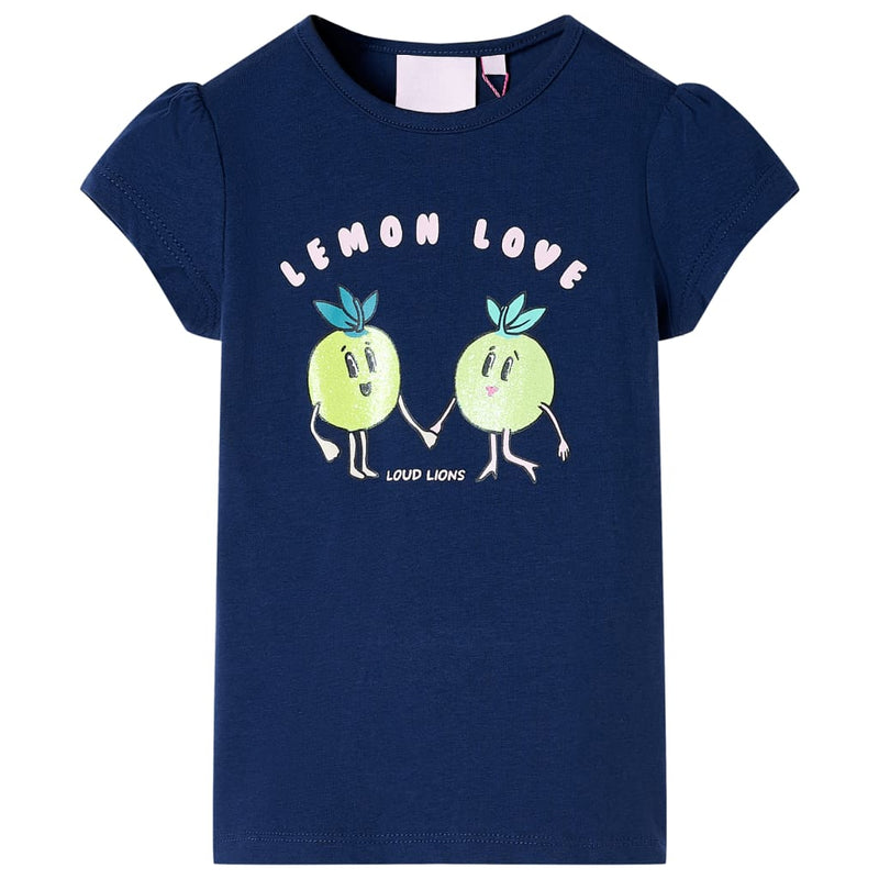 VidaXL Kindershirt 140 marineblauw