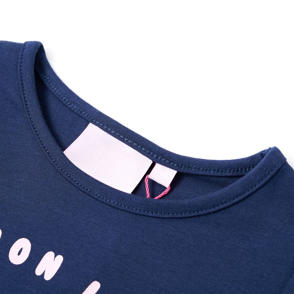 VidaXL Kindershirt 140 marineblauw