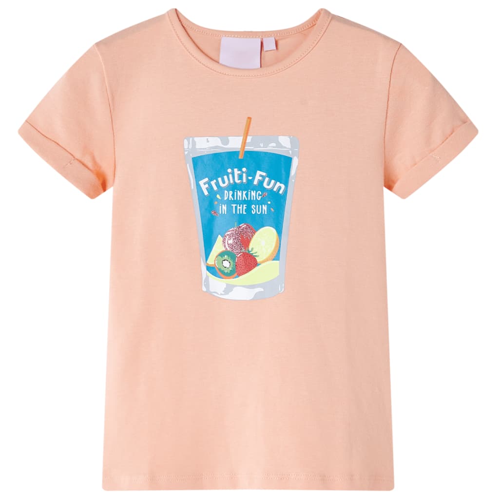 VidaXL Kindershirt 128 lichtoranje