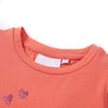 VidaXL Kindershirt met ruches aan de mouwen 104 koraalkleurig