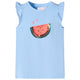 Vidaxl kindershirt met ruches aan de mouwen 140 lichtblauw