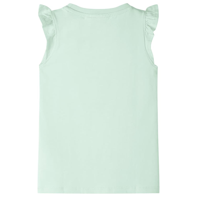 Vidaxl kindershirt met ruches aan de mouwen 128 zachtgroen
