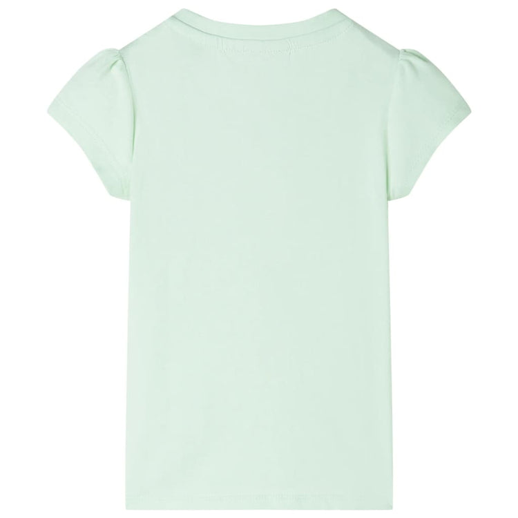 VidaXL Kindershirt met kapmouwen 92 zachtgroen