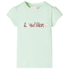 VidaXL Kindershirt met kapmouwen 128 zachtgroen