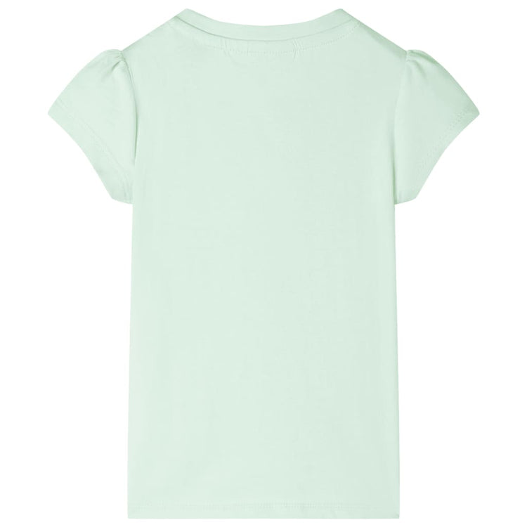 VidaXL Kindershirt met kapmouwen 128 zachtgroen