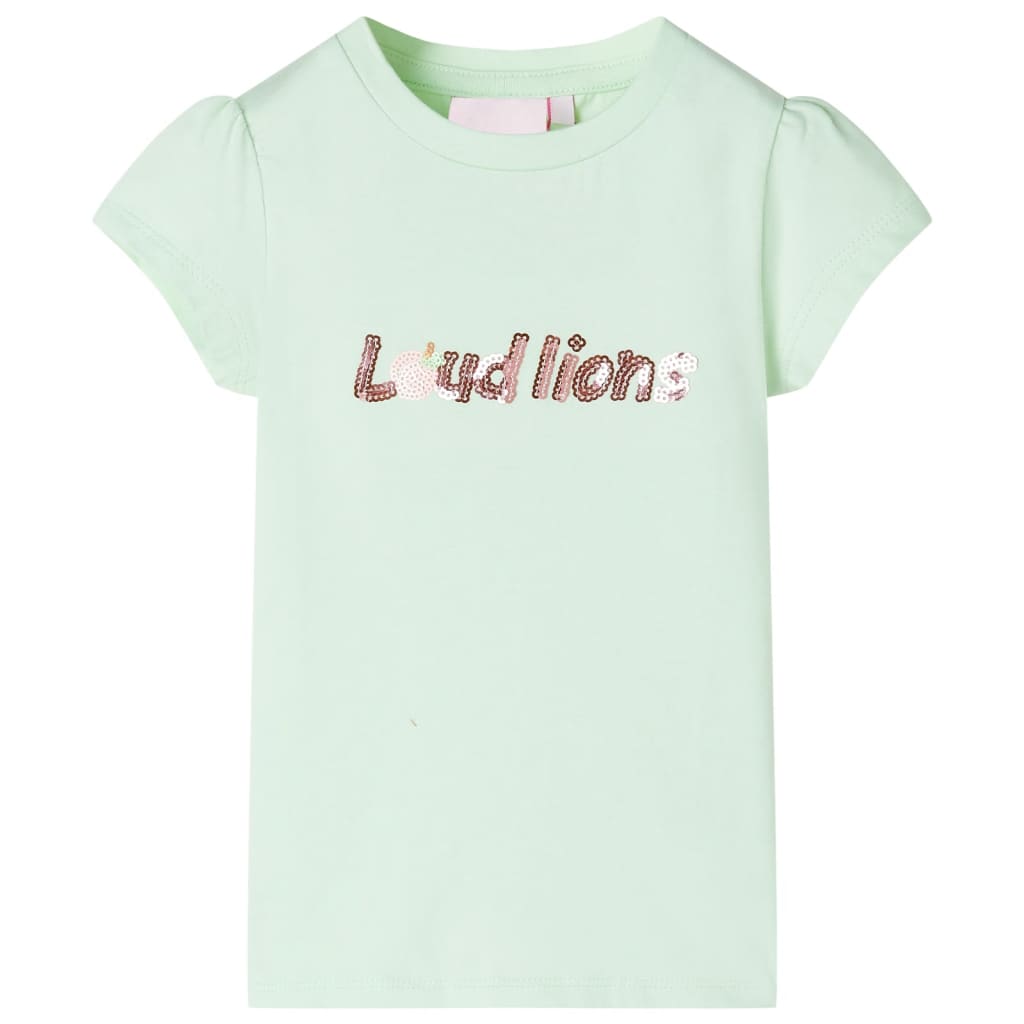 VidaXL Kindershirt met kapmouwen 140 zachtgroen