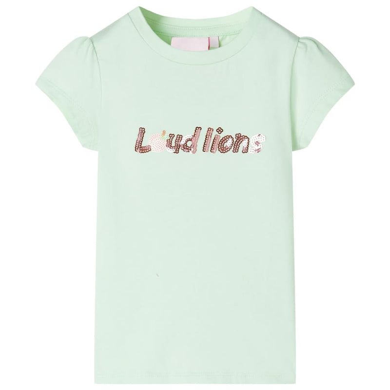 VidaXL Kindershirt met kapmouwen 140 zachtgroen