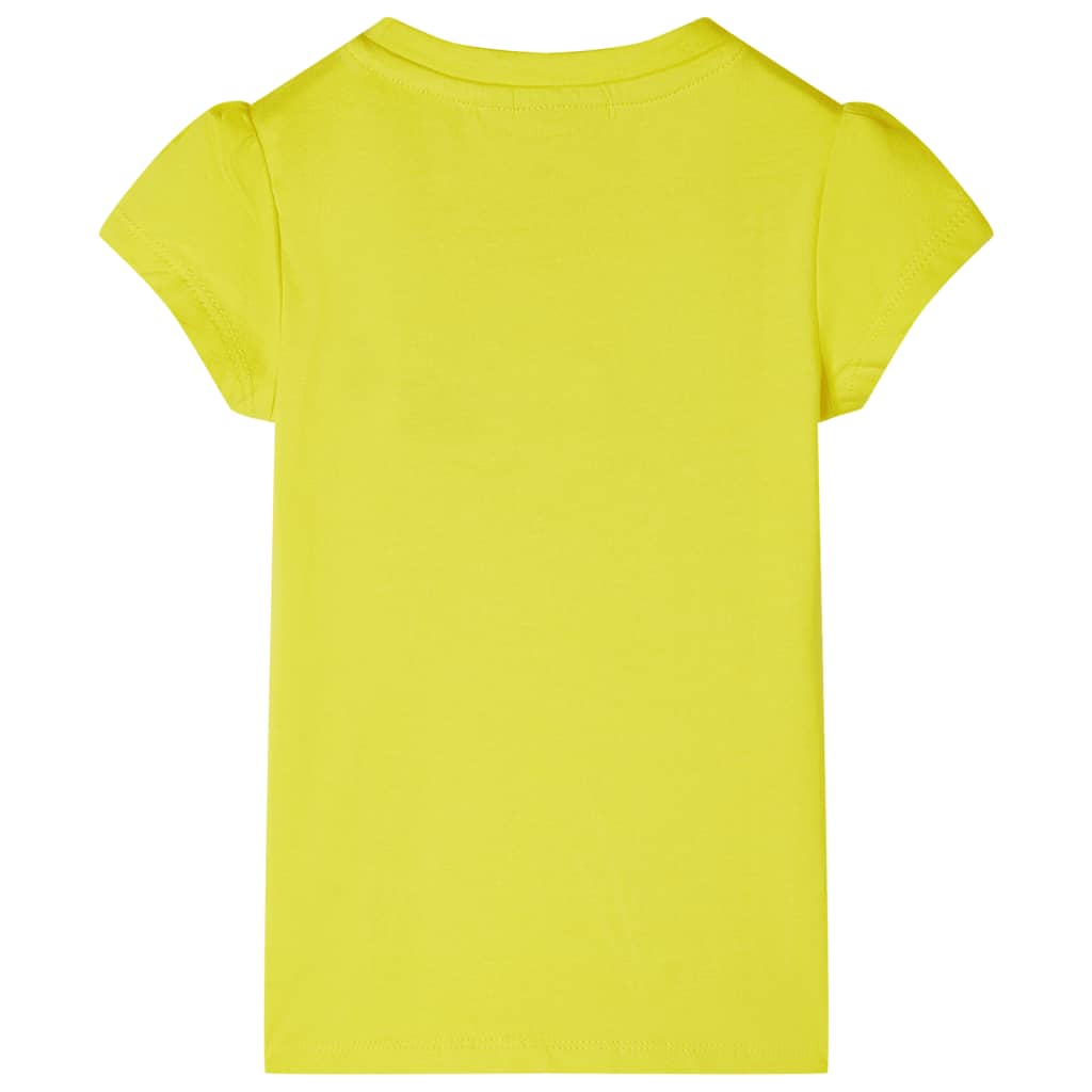 VidaXL Kindershirt met kapmouwen 116 felgeel