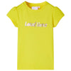 VidaXL Kindershirt met kapmouwen 128 felgeel