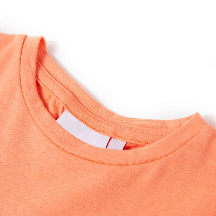 VidaXL Kindershirt met kapmouwen 116 neonoranje