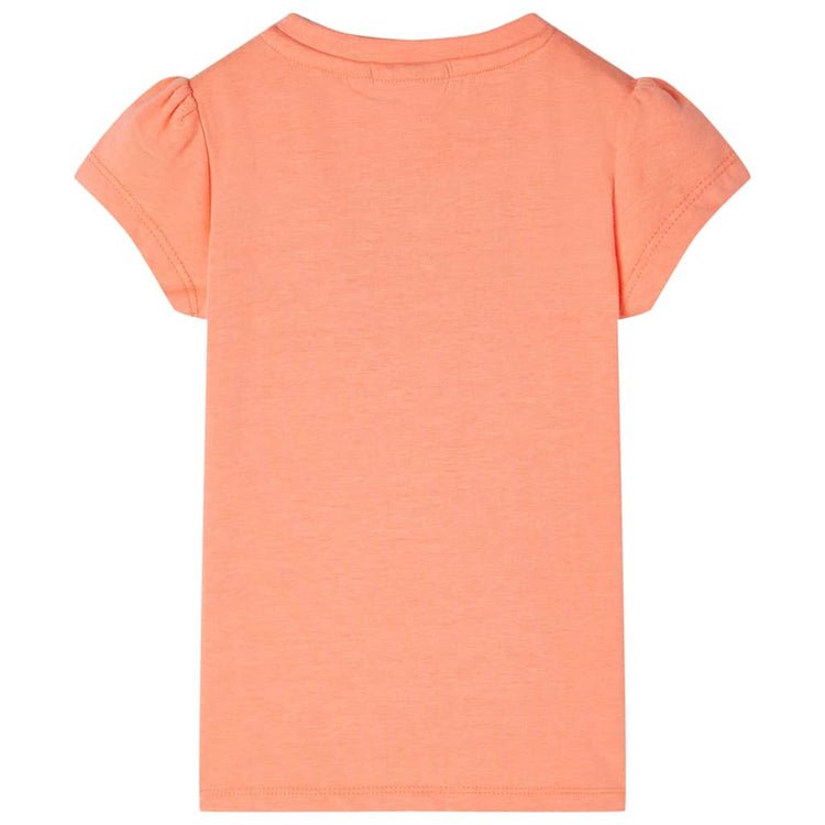 VidaXL Kindershirt met kapmouwen 140 neonoranje