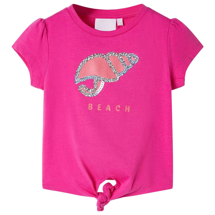 VidaXL Kindershirt 92 donkerroze