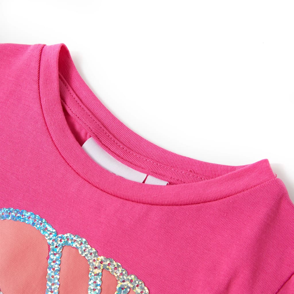 VidaXL Kindershirt 104 donkerroze
