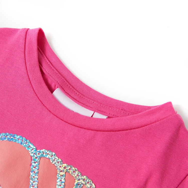Vidaxl kindershirt 128 donkerroze