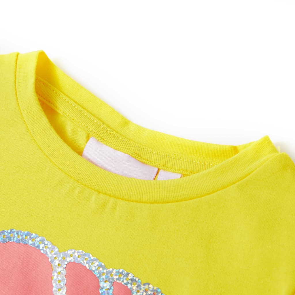 Vidaxl kindershirt 128 geel