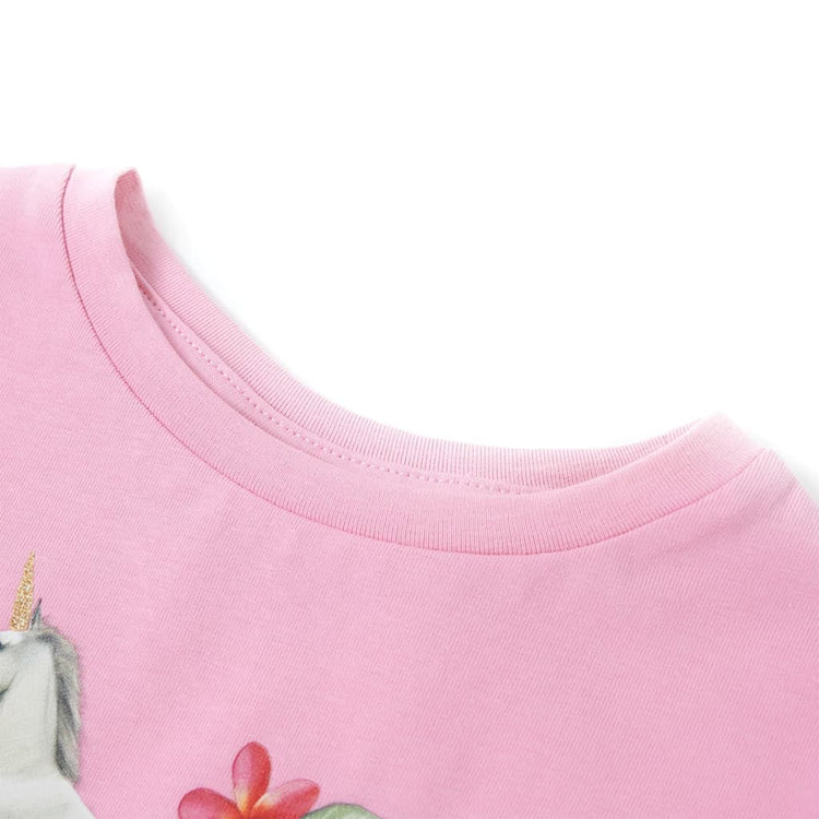 Vidaxl kindershirt met korte mouwen 92 felroze