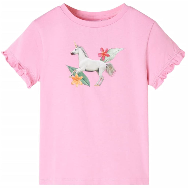 Vidaxl kindershirt met korte mouwen 104 felroze