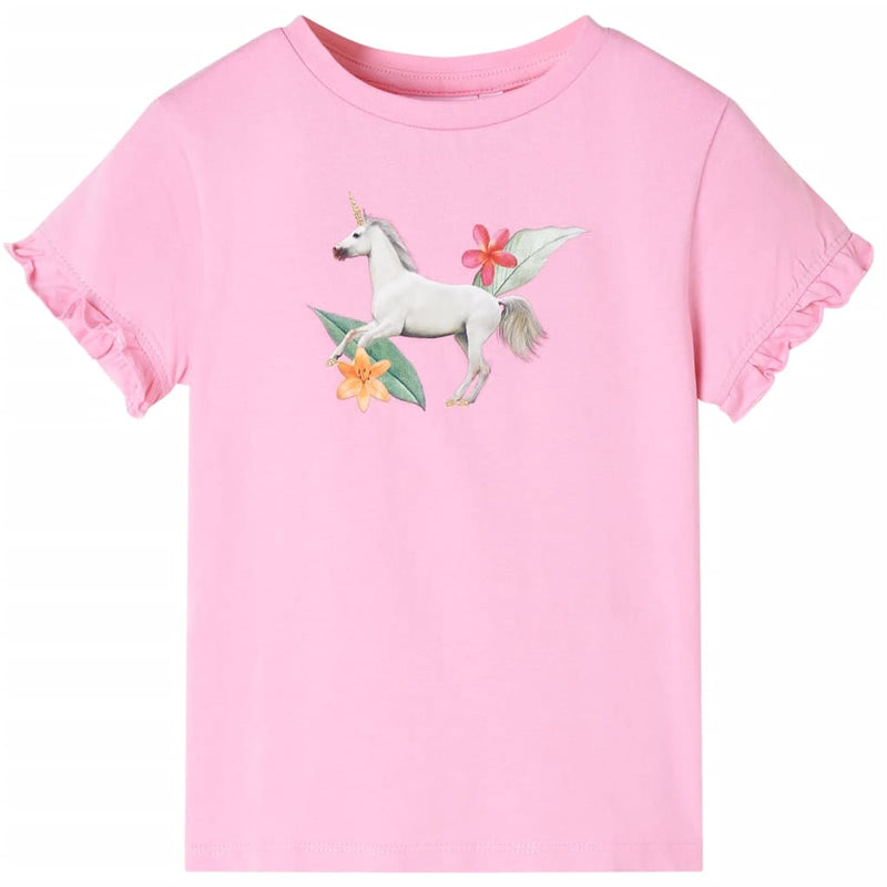 Vidaxl kindershirt met korte mouwen 104 felroze