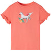 VidaXL Kindershirt met korte mouwen 92 koraalkleurig