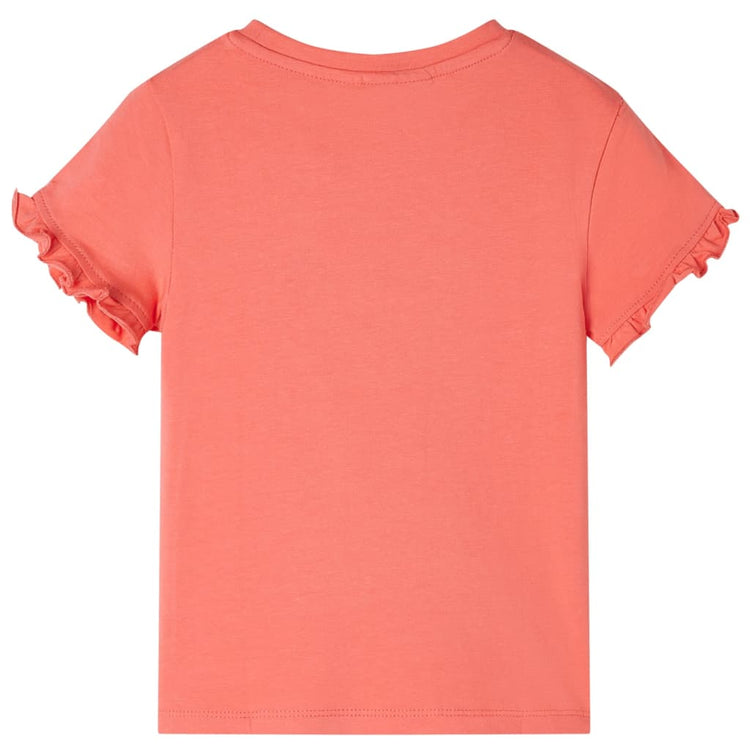 VidaXL Kindershirt met korte mouwen 92 koraalkleurig