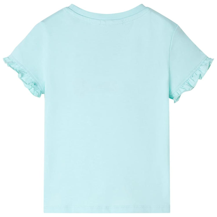 VidaXL Kindershirt met korte mouwen 92 lichtzeeblauw