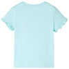 Vidaxl kindershirt met korte mouwen 116 lichtzeeblauw