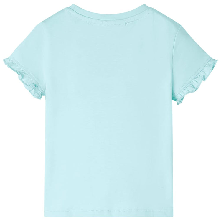 VidaXL Kindershirt met korte mouwen 140 lichtzeeblauw