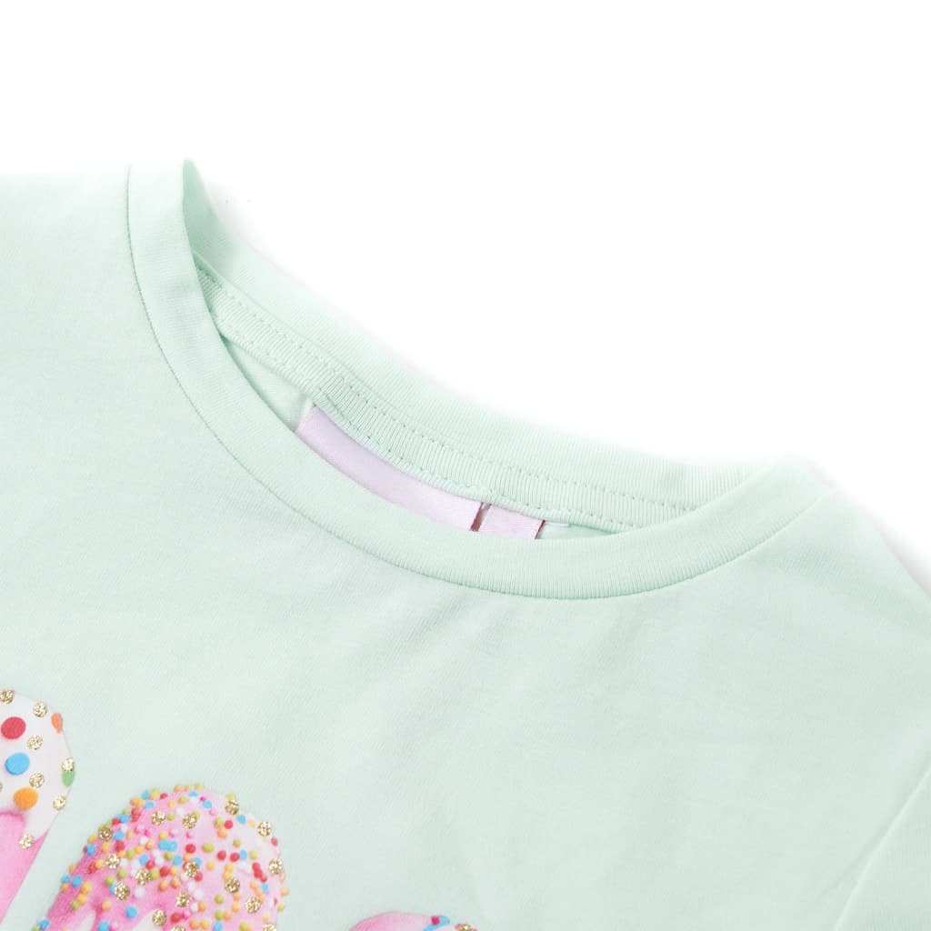 VidaXL Kindershirt 92 lichtmint