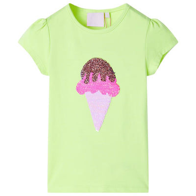 VidaXL Kindershirt 128 neongeel