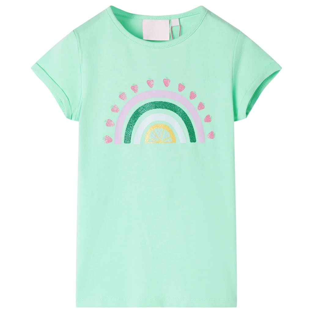 VidaXL Kindershirt 128 felgroen