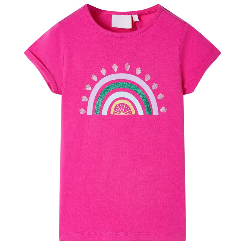 Vidaxl kindershirt 128 donkerroze