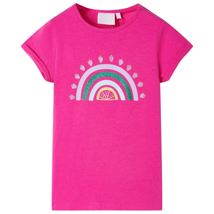 Vidaxl kindershirt 128 donkerroze