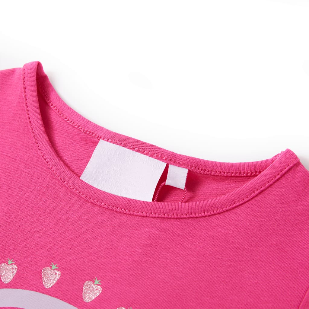 Vidaxl kindershirt 128 donkerroze