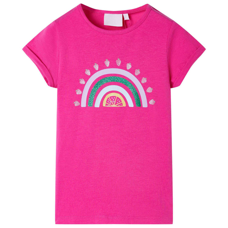 VidaXL Kindershirt 140 donkerroze