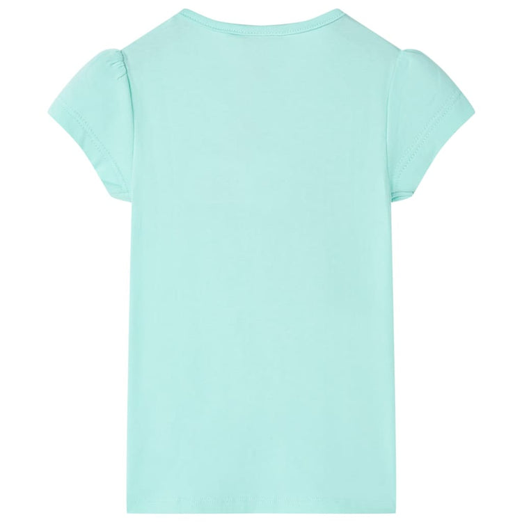 VidaXL Kindershirt 116 lichtzeeblauw