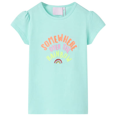 VidaXL Kindershirt 128 lichtzeeblauw