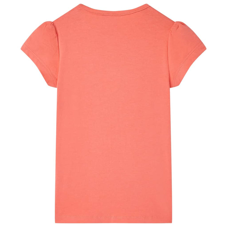 VidaXL Kindershirt 92 koraalkleurig