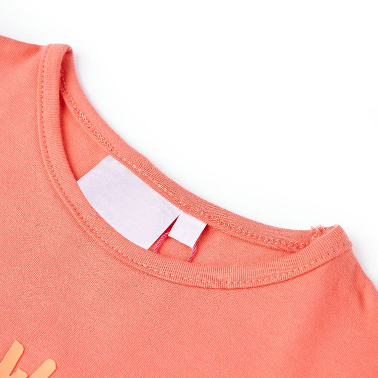 VidaXL Kindershirt 116 koraalkleurig