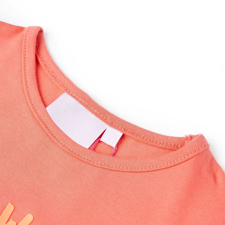 VidaXL Kindershirt 128 koraalkleurig