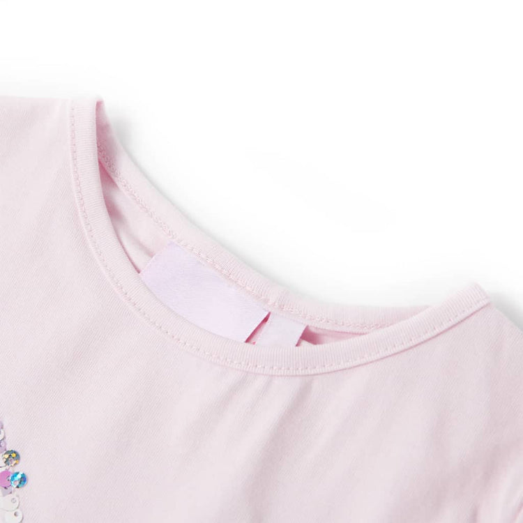 VidaXL Kindershirt met kapmouwen 92 zachtroze