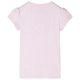 Vidaxl kindershirt met kapmouwen 128 zachtroze - afbeelding 2