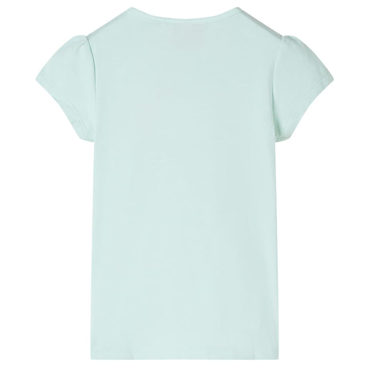 Vidaxl kindershirt met kapmouwen 128 lichtmintkleur