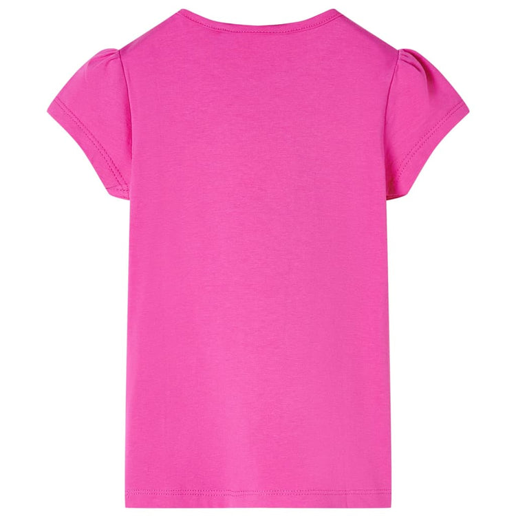 Vidaxl kindershirt met kapmouwen 128 donkerroze