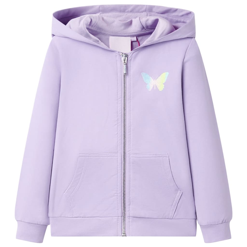 Vidaxl kindervest met capuchon 92 lila