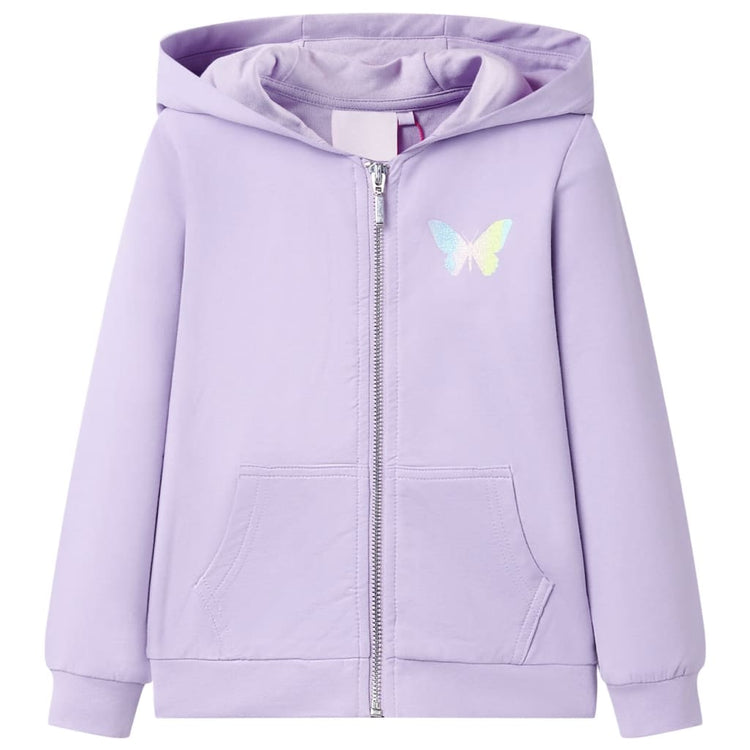 Vidaxl kindervest met capuchon 116 lila