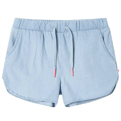 VidaXL Kindershorts 92 zachtdenimblauw