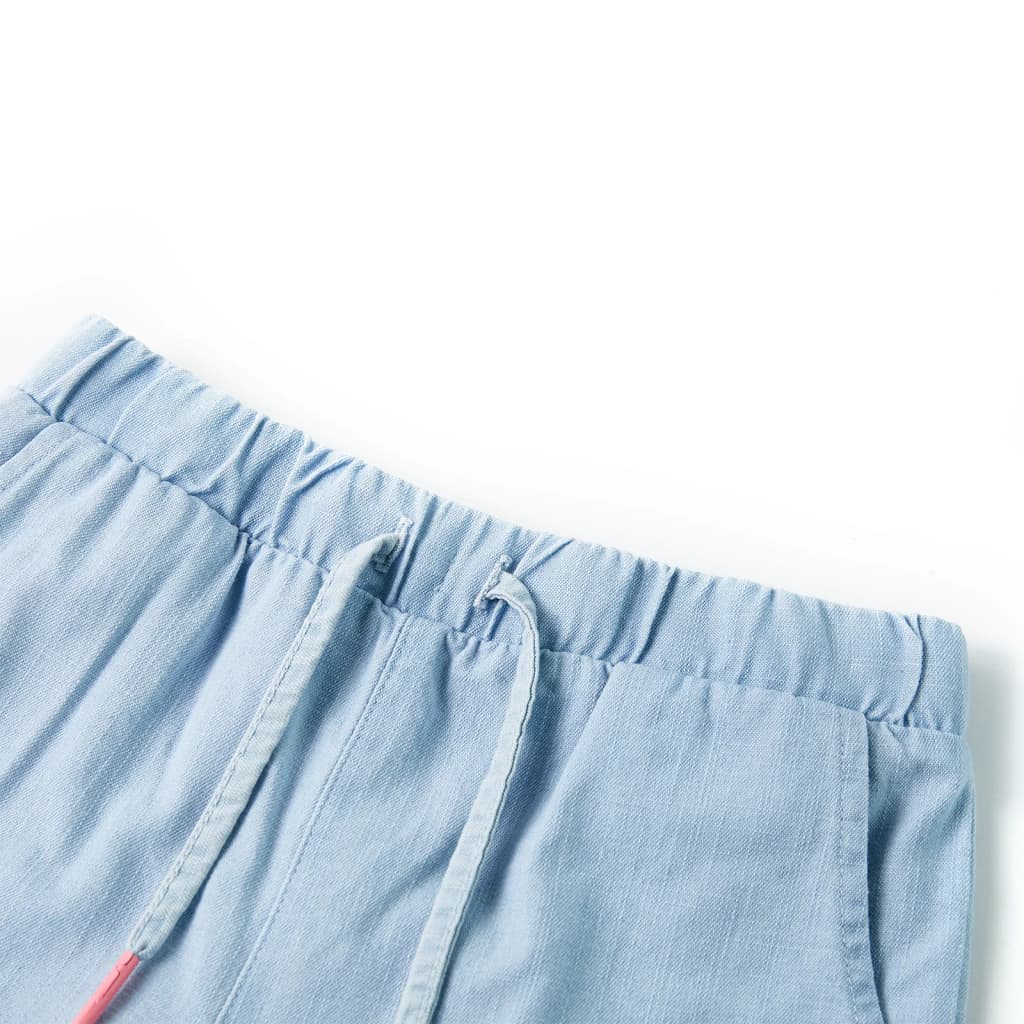 VidaXL Kindershorts 92 zachtdenimblauw