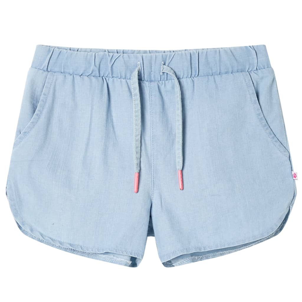 VidaXL Kindershorts 104 zachtdenimblauw